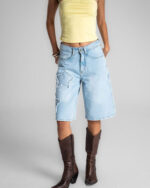 Blue Washed Star Jorts - Image 2
