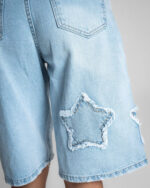 Blue Washed Star Jorts - Image 5