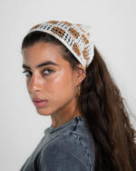 Brown Checks Crochet Bandana