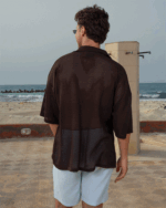 Brown Crochet Shirt - Image 3