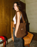 Brown Fleece Tote Bag - Image 2
