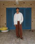 Brown Washed Wide Leg Swants - Image 2