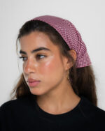 Burgundy Checks Bandana