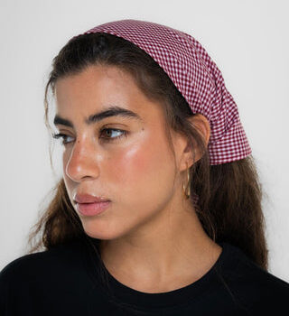 Burgundy Checks Bandana