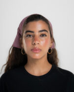Burgundy Checks Bandana - Image 3