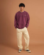 Burgundy Washed Crewneck - Image 4