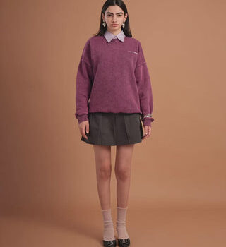 Burgundy Washed Crewneck