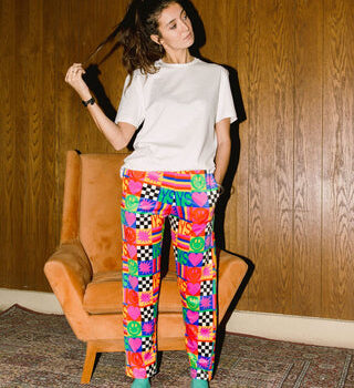 Checkered Heart Fluffy Pjoys