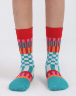 Checkered Multi-Color Neck Socks - Image 2