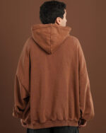 Coffee Washed Balloon Fit Hoodie - Image 7