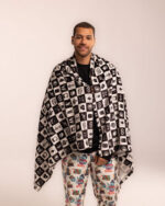 Cosmic Checkers Fluffy Blanket - Image 2