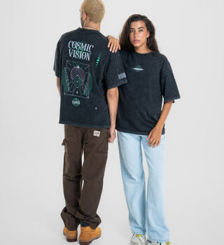 Cosmic Vision Acid Washed Oversized Tee