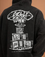 Crazy Town Washed Hoodie - Image 4