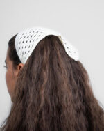 Creme Raw Crochet Bandana - Image 3
