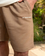Dark Beige Wide Leg Sworts - Image 3