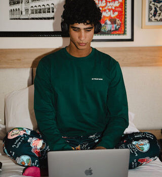 Dark Green Basic Long Sleeve Tee