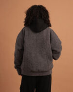 Dark Grey Fleece Jacket - Image 8