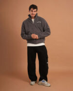 Dark Grey Fleece Jacket - Image 2
