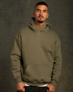 Dark Olive Basic Hoodie - Image 2