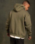 Dark Olive Basic Hoodie - Image 4