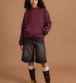 Deep Cherry Heavy Boxy Hoodie
