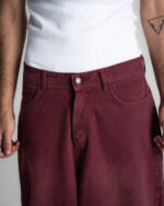 Deep Red Baggy Jeans - Image 5