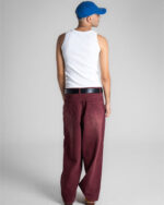 Deep Red Baggy Jeans - Image 3