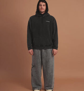 Black IYS Washed Hoodie