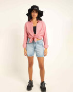 Dusty Red Linen Shirt - Image 4