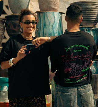 Expression Printed Oversized Tee