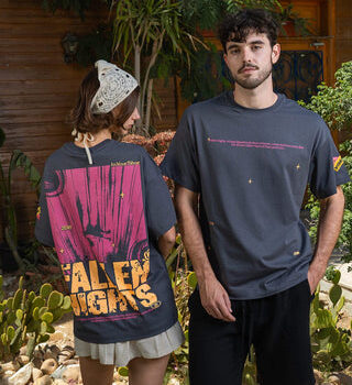 Fallen Nights Printed Oversized Tee