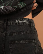 Female Black Washed Skater Jeans - Image 2