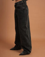 Female Black Washed Skater Jeans - Image 3