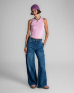 Female Blue Washed Skater Jeans - Image 2