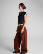 Female Brown Oversized Jeans - Image 2