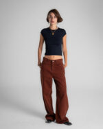 Female Brown Oversized Jeans