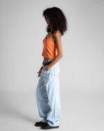 Female Light Blue Mid Rise Relaxed Jeans - Image 2
