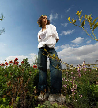 Female Wide-leg Blue Washed Jeans