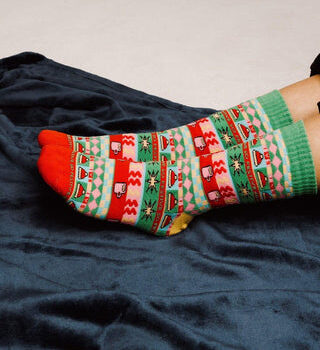 Festive Cocoa Fluffy Socks