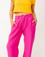 Fuchsia Linen Pants - Image 2