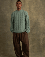 Green Cable Knit Sweater - Image 4