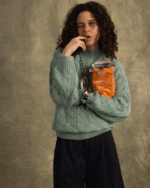 Green Cable Knit Sweater - Image 2