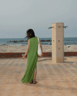 Green Crochet Fishnet Dress - Image 2