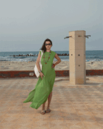 Green Crochet Fishnet Dress