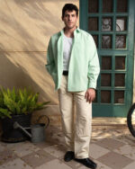 Green Oversized Oxford Shirt