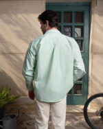 Green Oversized Oxford Shirt - Image 4