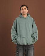 Green Washed Balloon Fit Hoodie - Image 3