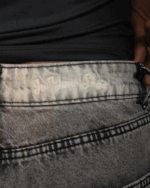 Grey Border Washed Straight Jeans - Image 3