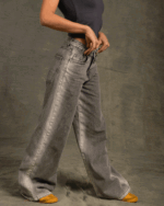 Grey Border Washed Straight Jeans - Image 5
