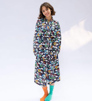 Grey Clouds Floppy Robe